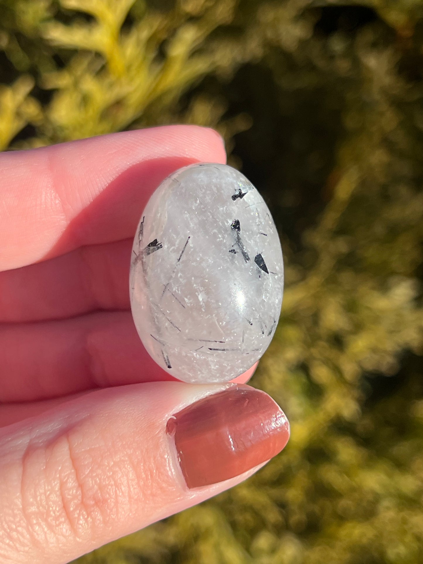Black Rutilated Quartz Tumbled Stones