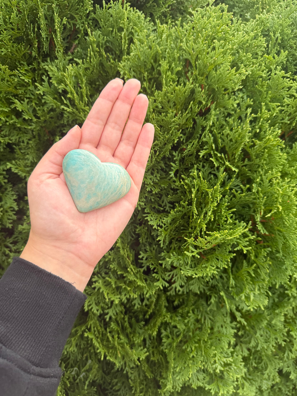 Amazonite Heart on Stand