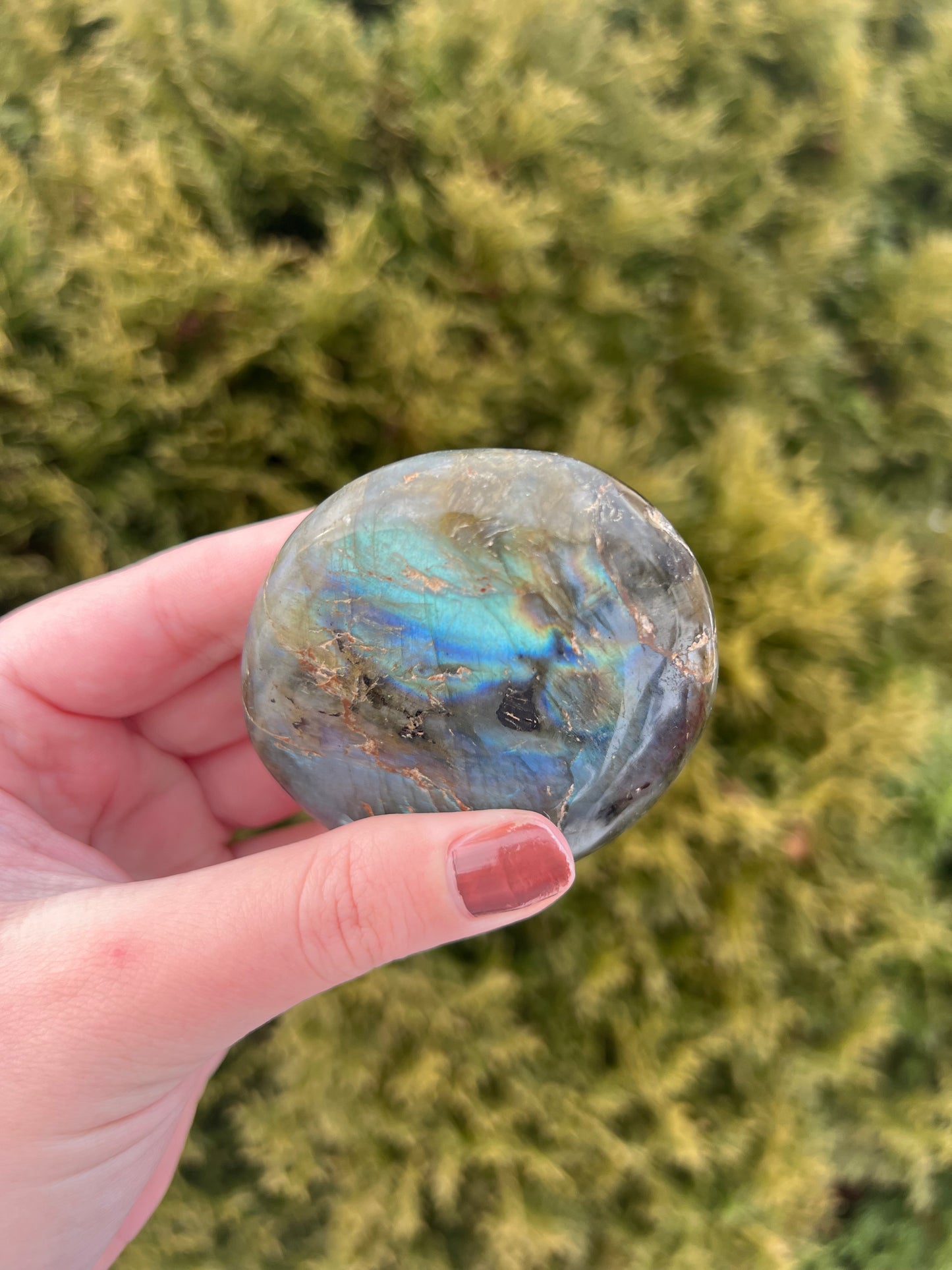 Large Labradorite Palm Stone