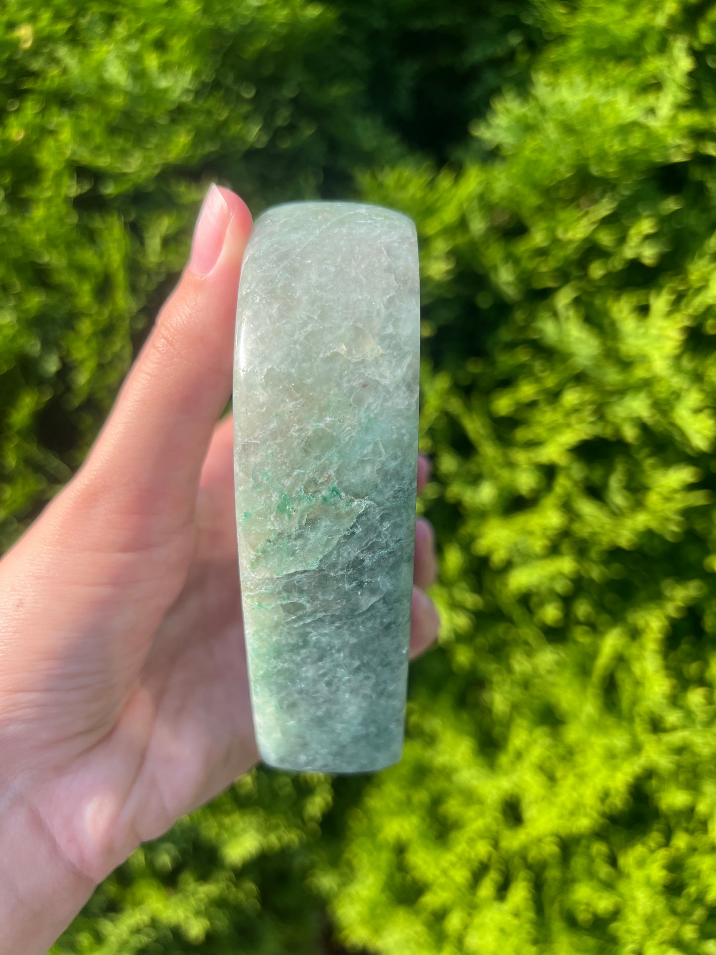 Large Fuchsite Heart on Stand