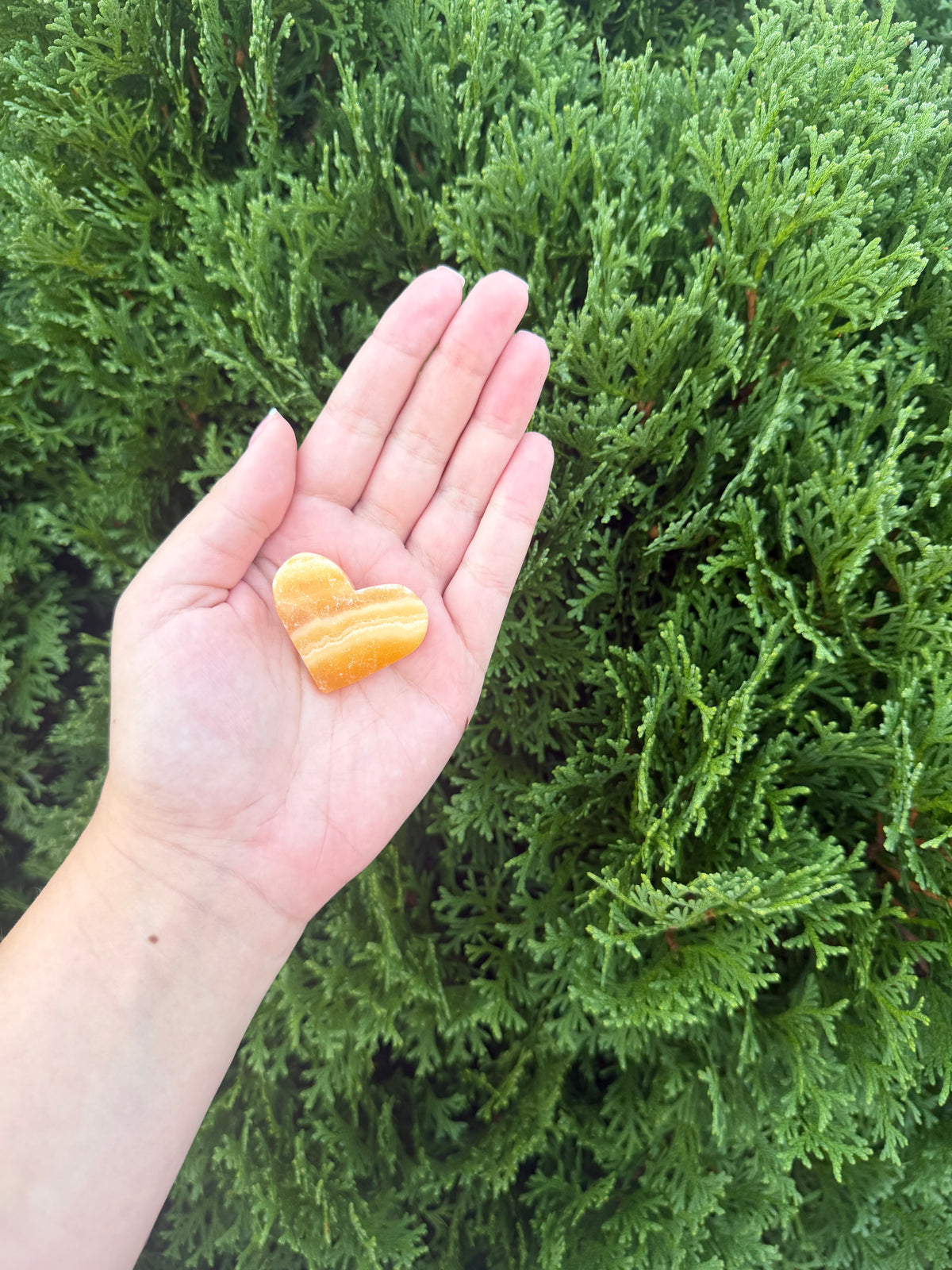 Mini Orange Calcite Heart