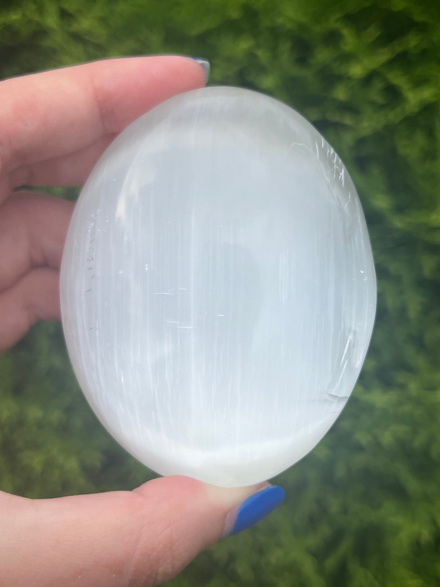 Large Selenite Palm Stone