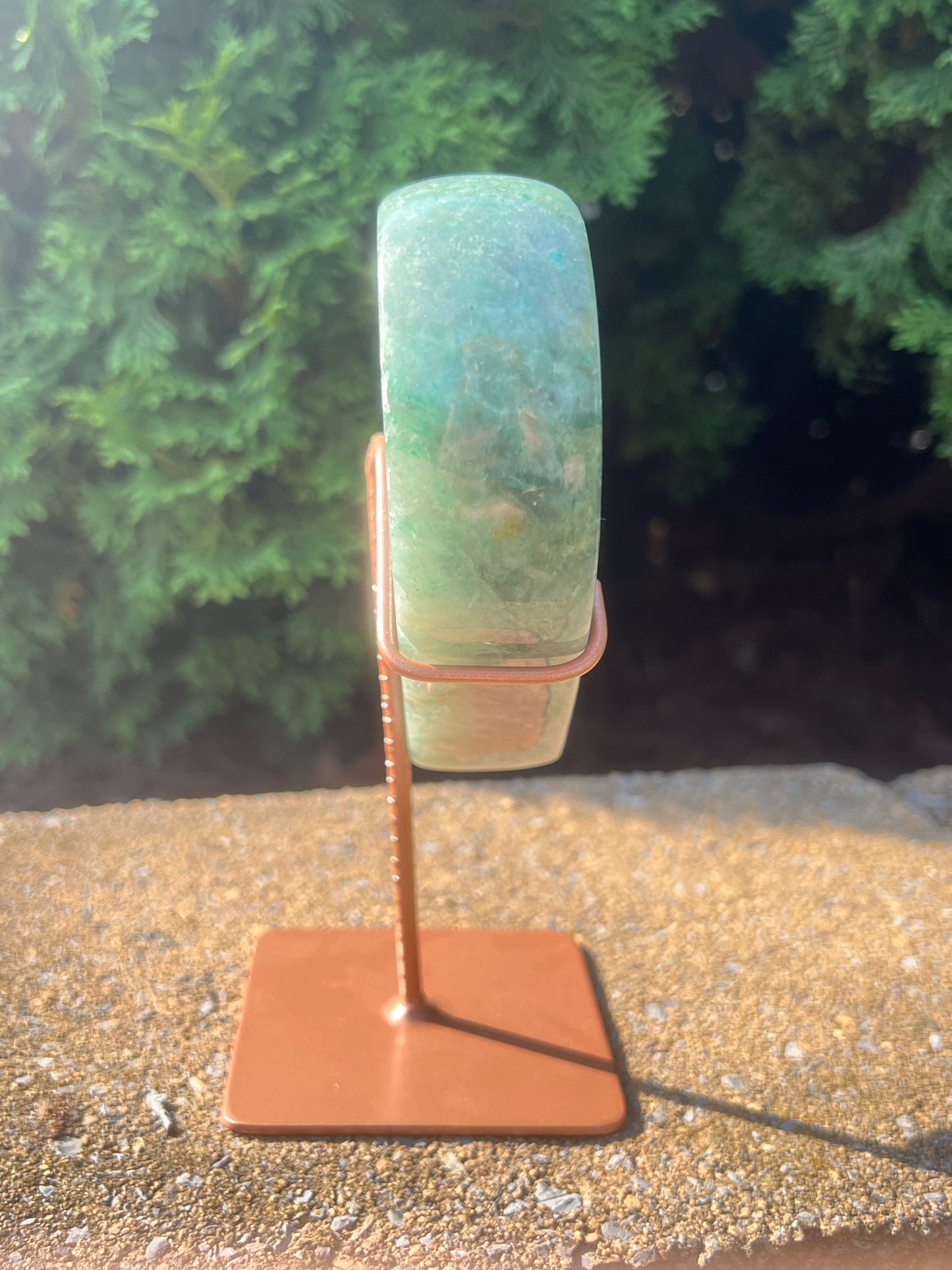 Large Fuchsite Heart on Stand
