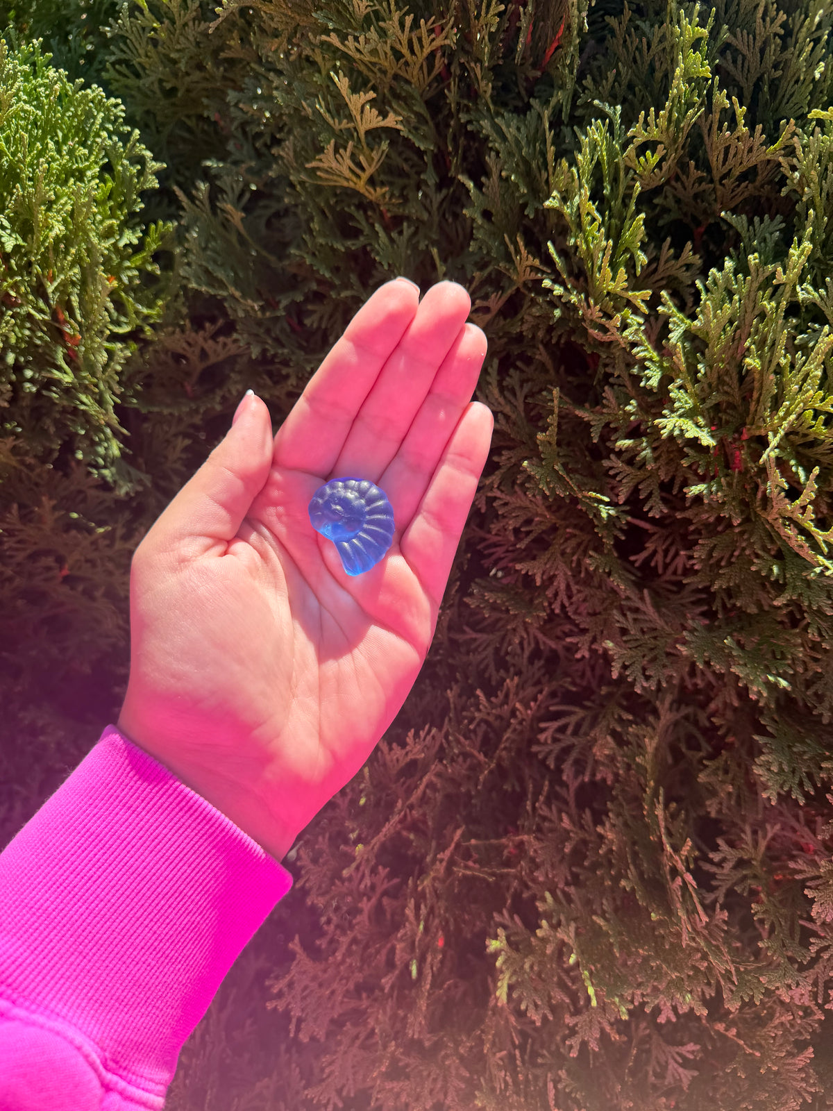 Blue Man Made Crystal Shell