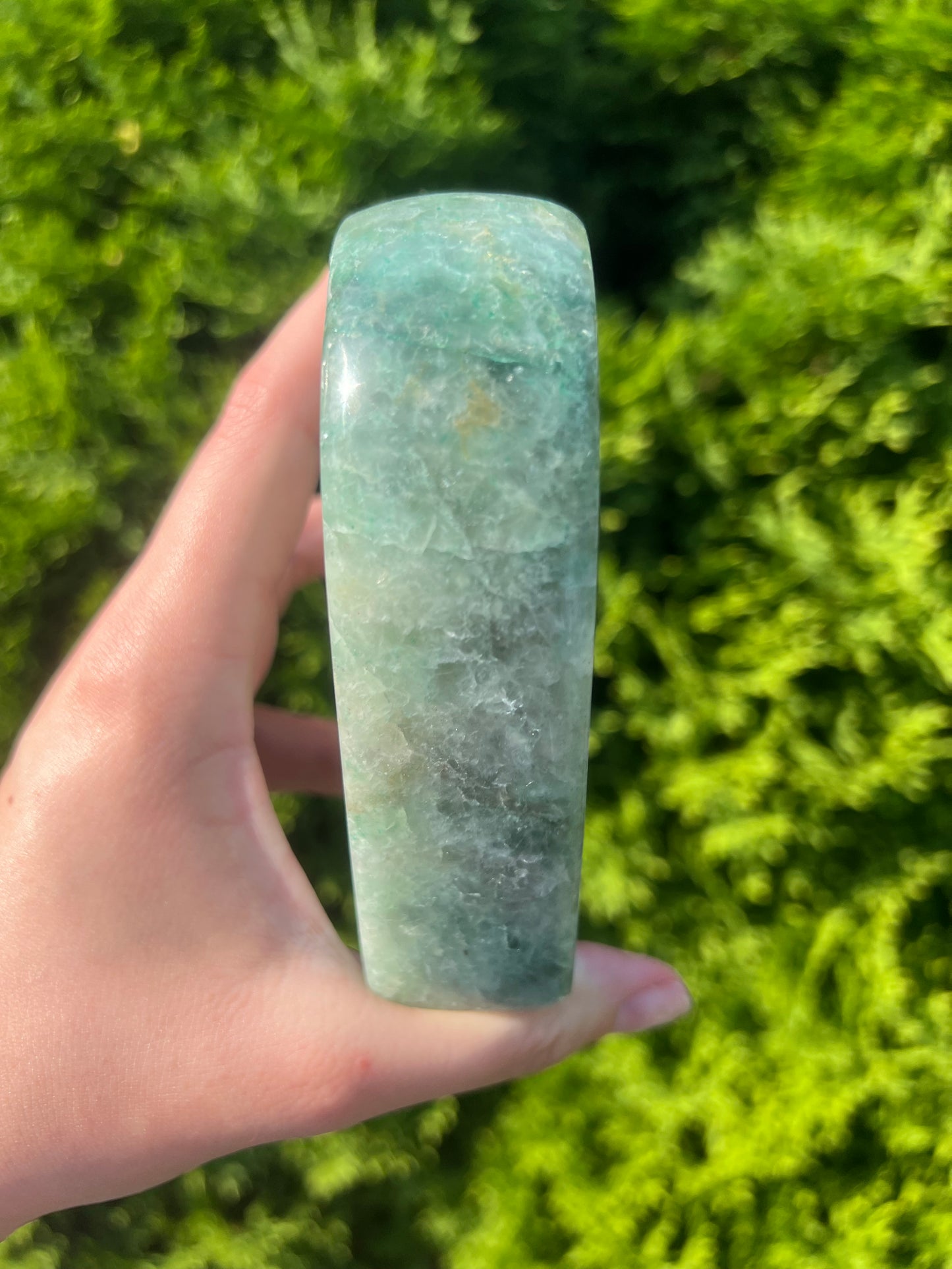 Large Fuchsite Heart on Stand