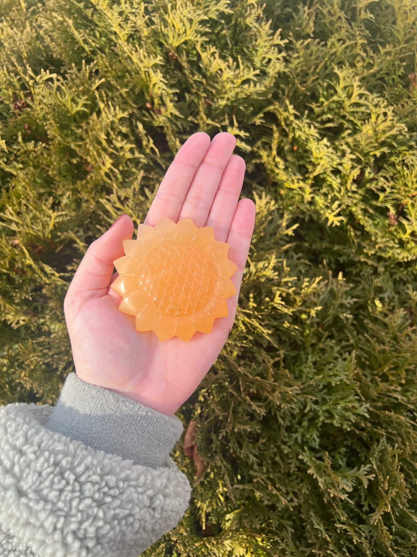 Orange Calcite Sun