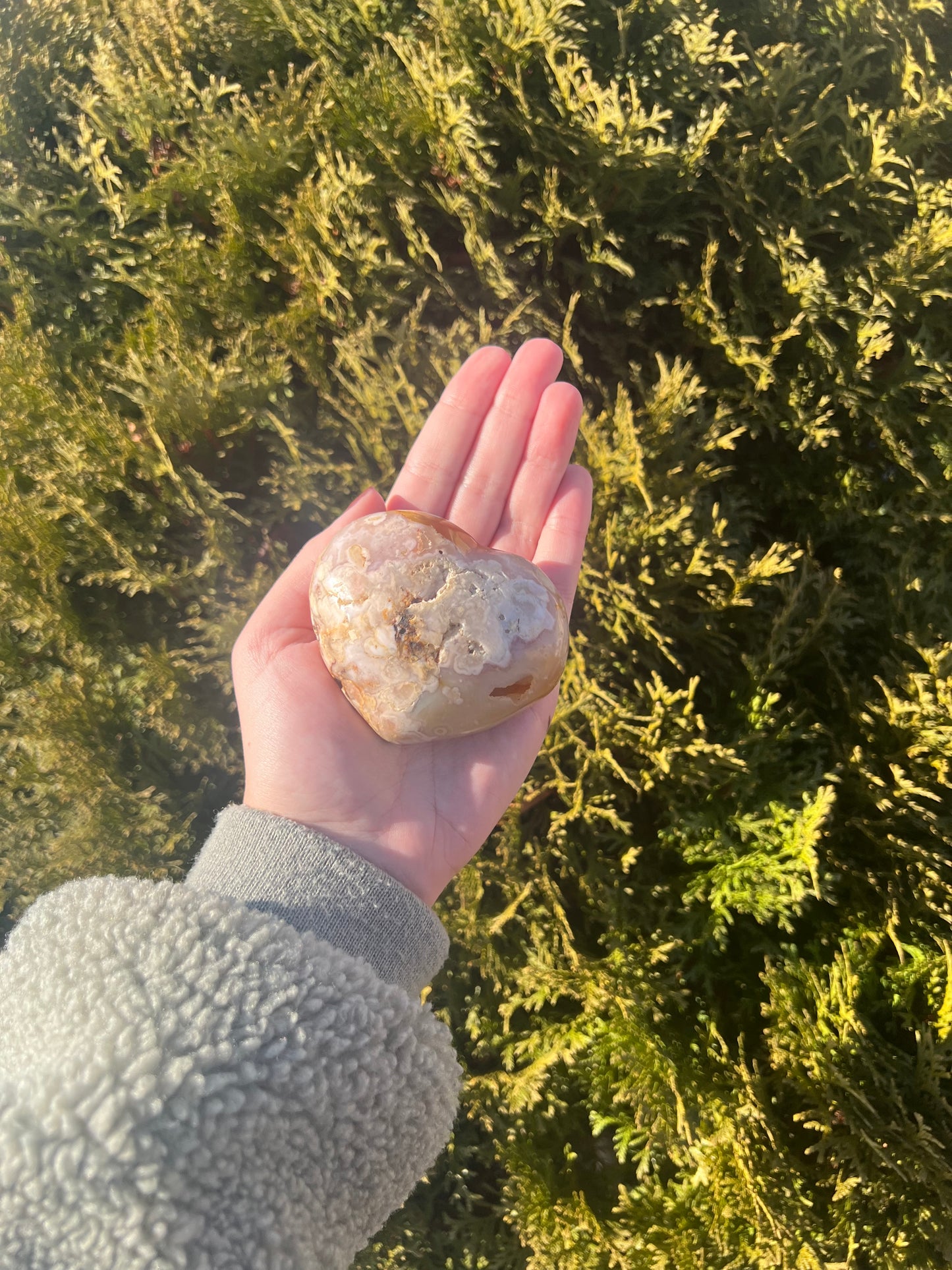 Flower Agate Heart 3