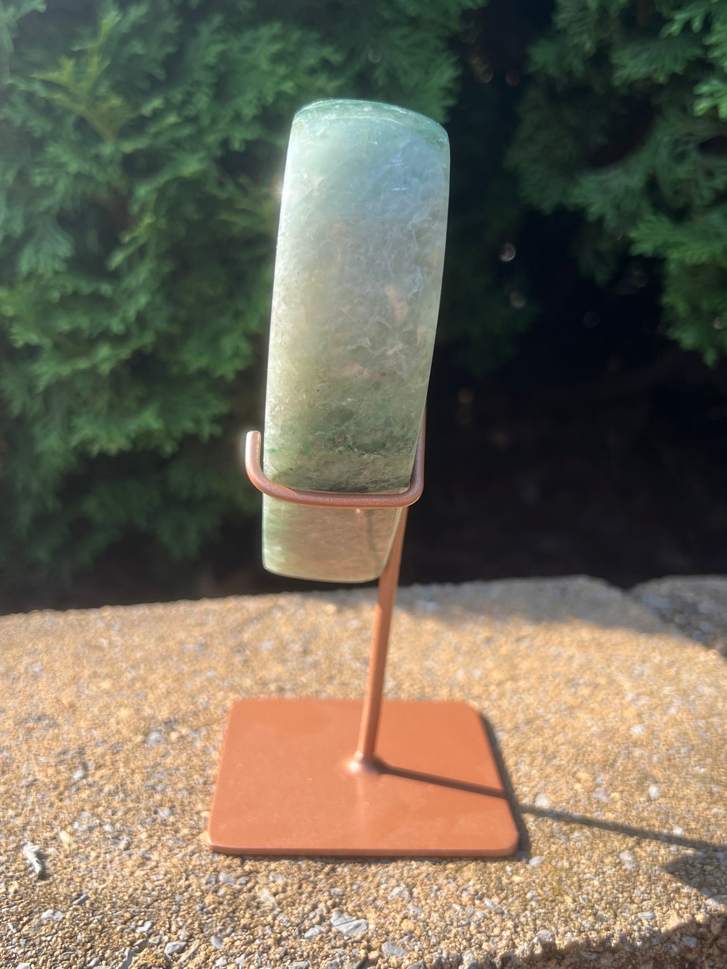Large Fuchsite Heart on Stand