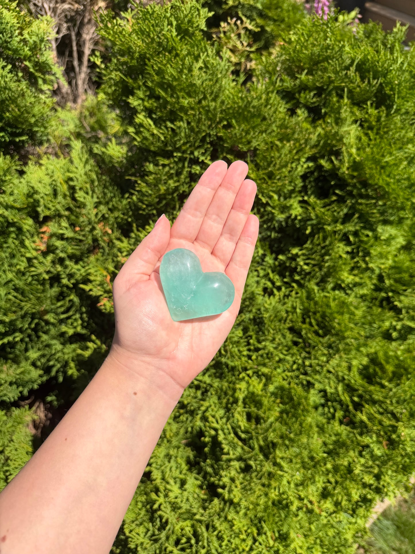 Green Fluorite Heart