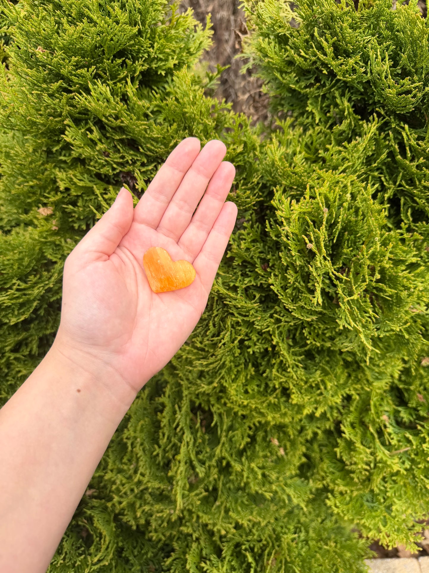 Mini Orange Calcite Heart