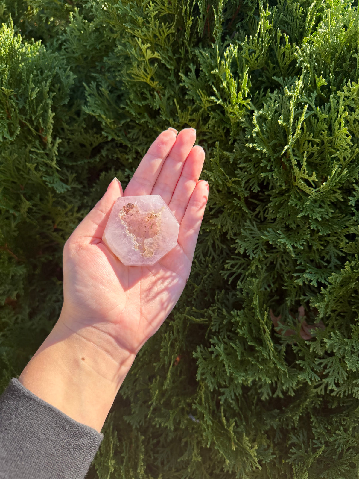 Flower Agate Druzy Point