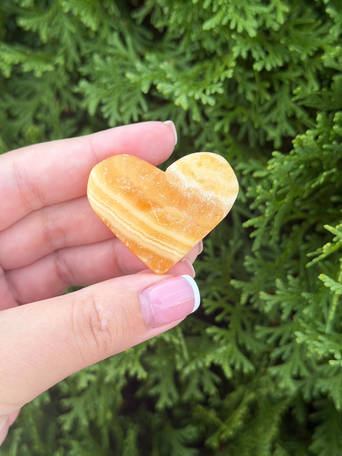 Mini Orange Calcite Heart