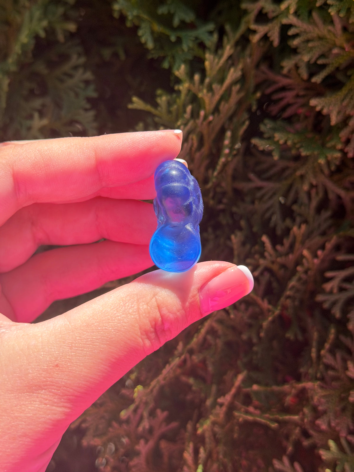 Blue Man Made Crystal Shell