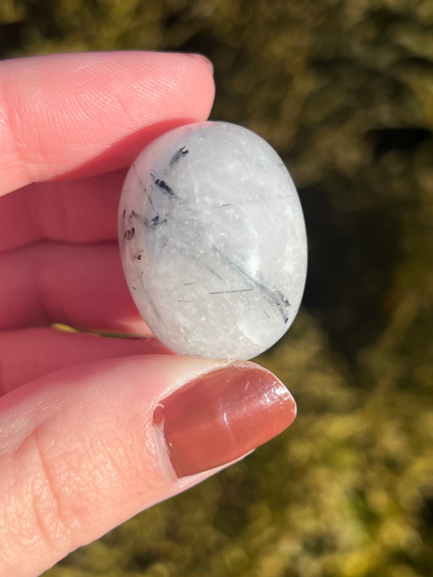 Black Rutilated Quartz Tumbled Stones