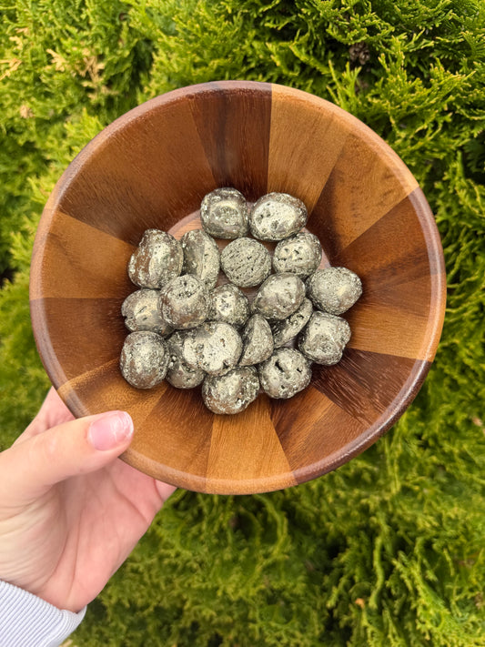 Large Tumbled Pyrite Stones