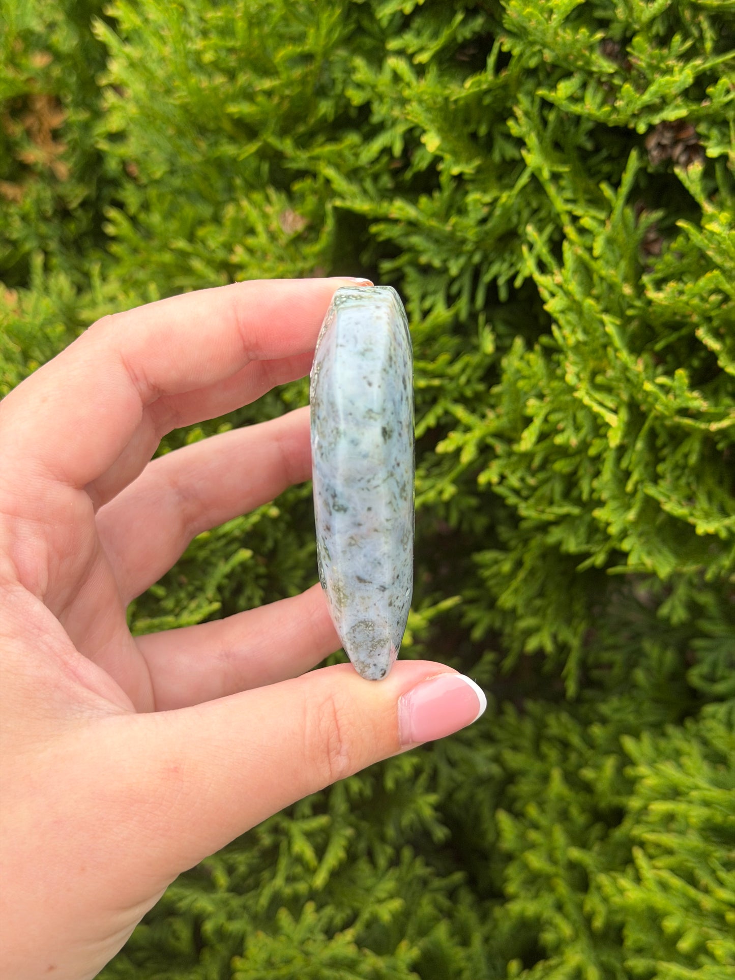 Bubble Orbicular Ocean Jasper Heart 1