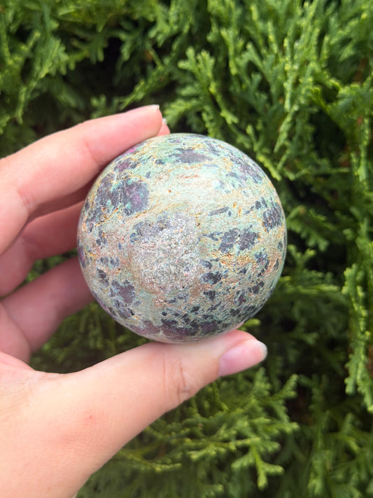 Ruby in Fuchsite Sphere