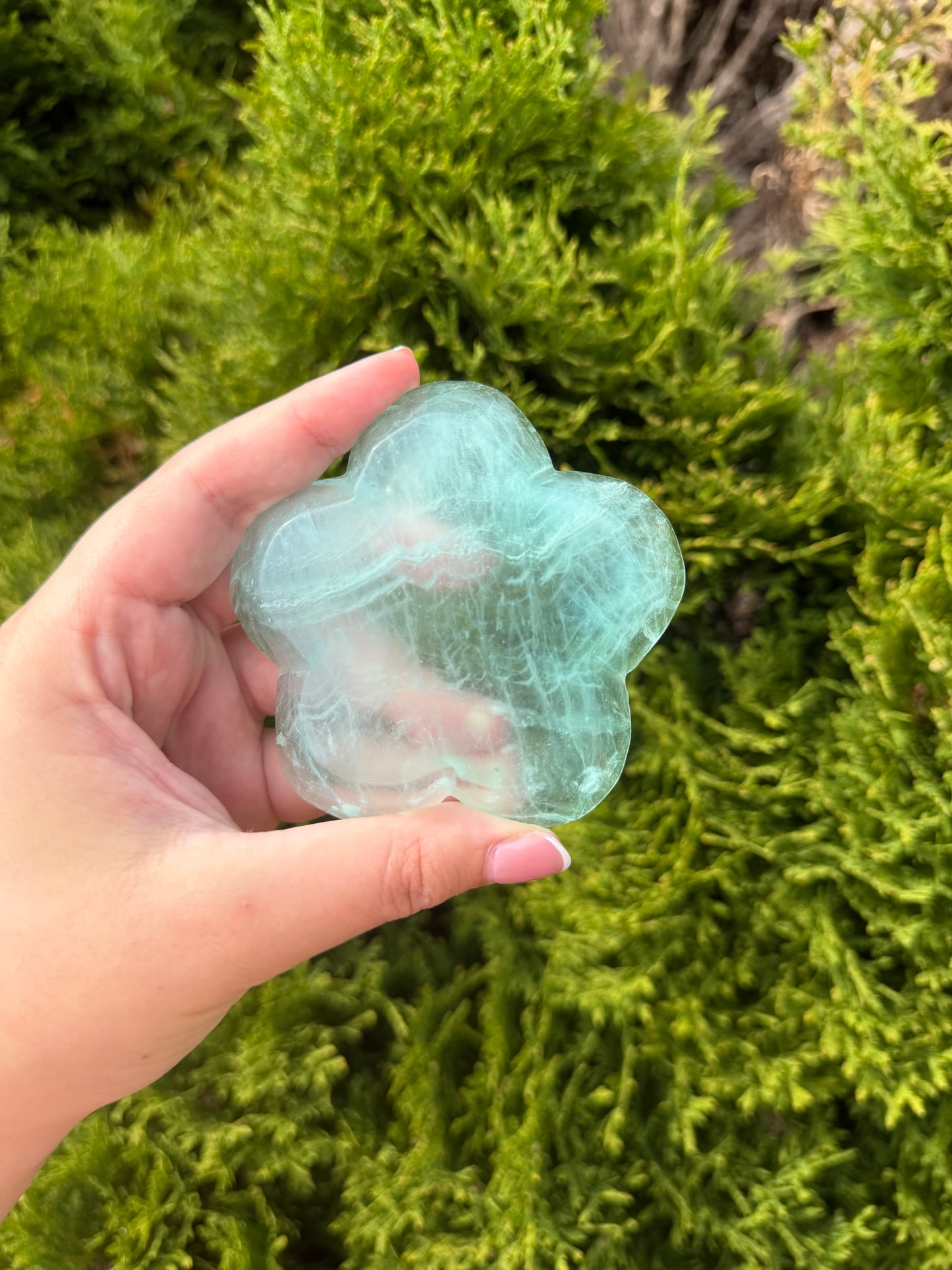 Green Fluorite Flower Bowl