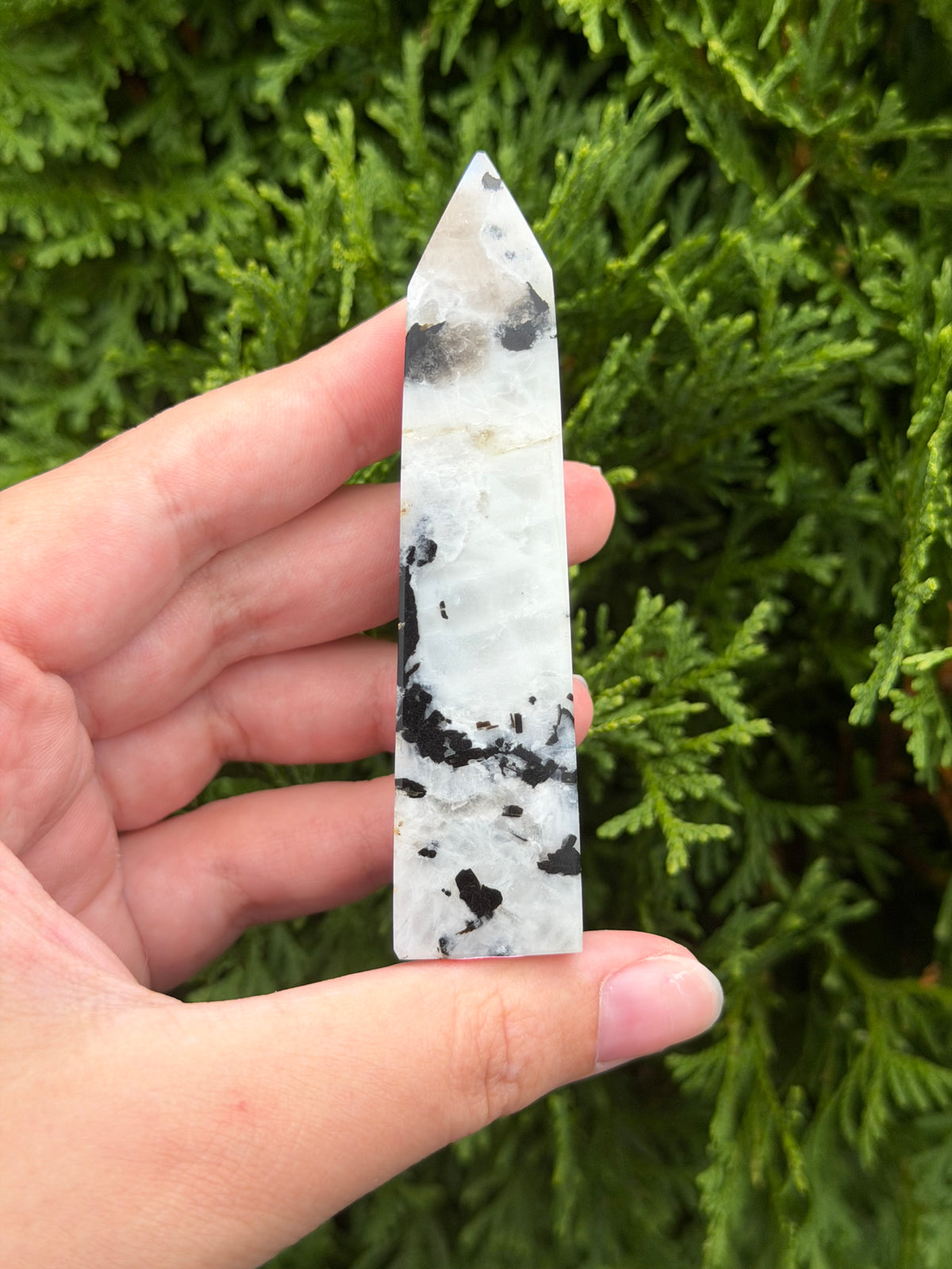 Rainbow Moonstone Point