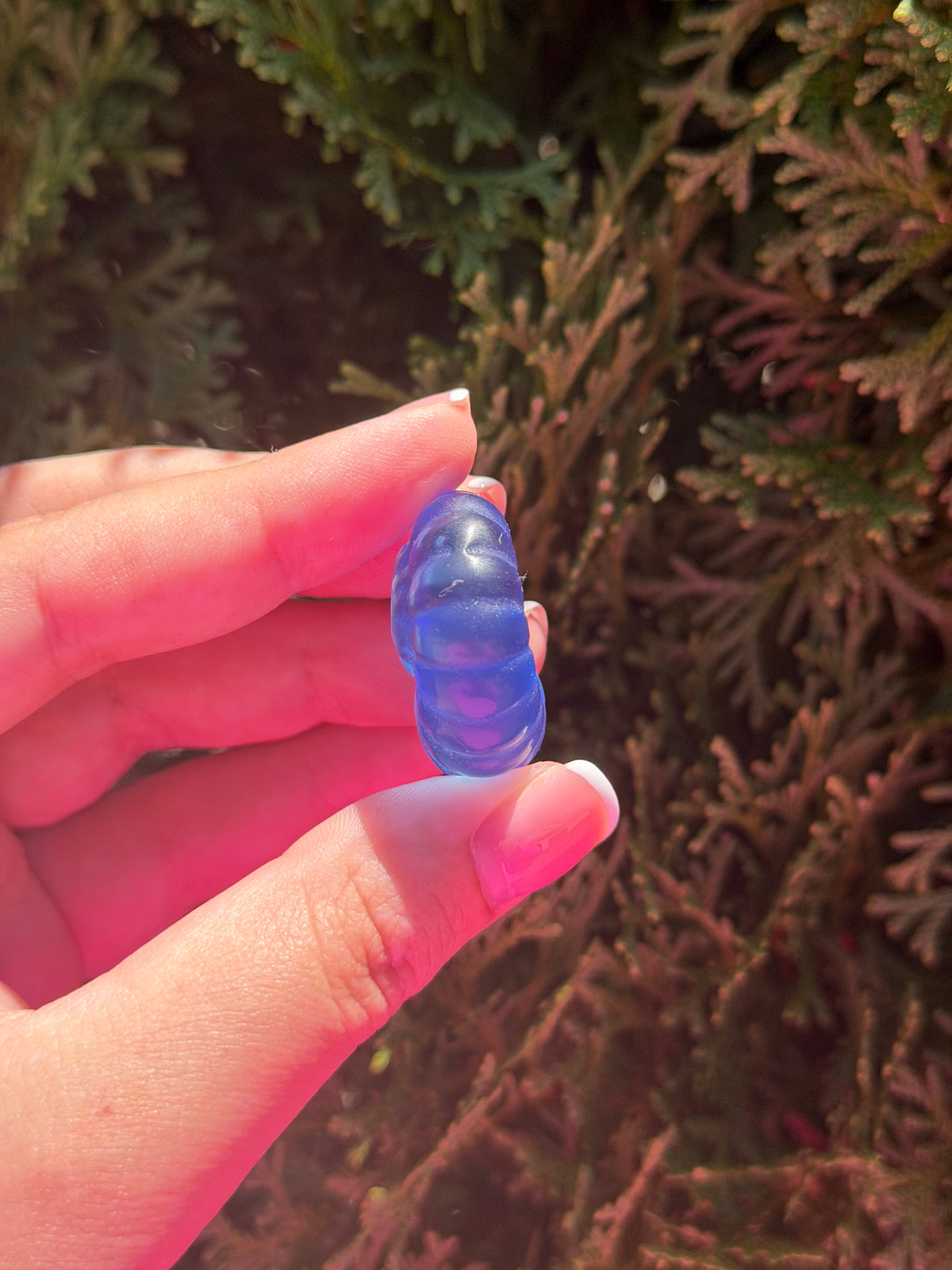 Blue Man Made Crystal Shell