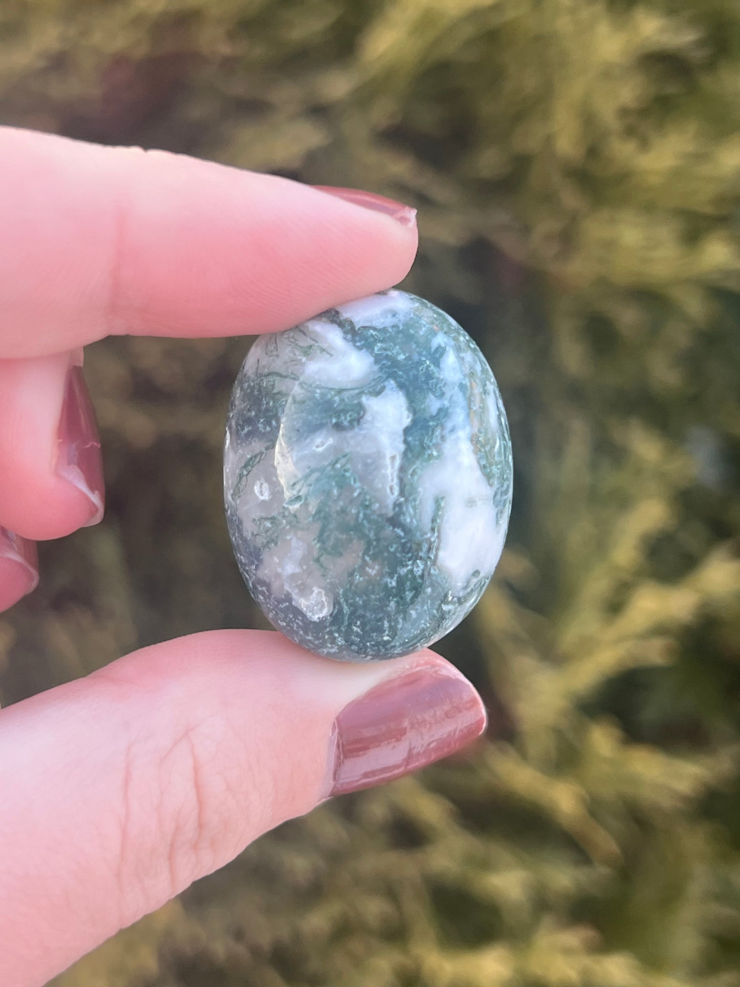 Moss Agate Tumbled Stones