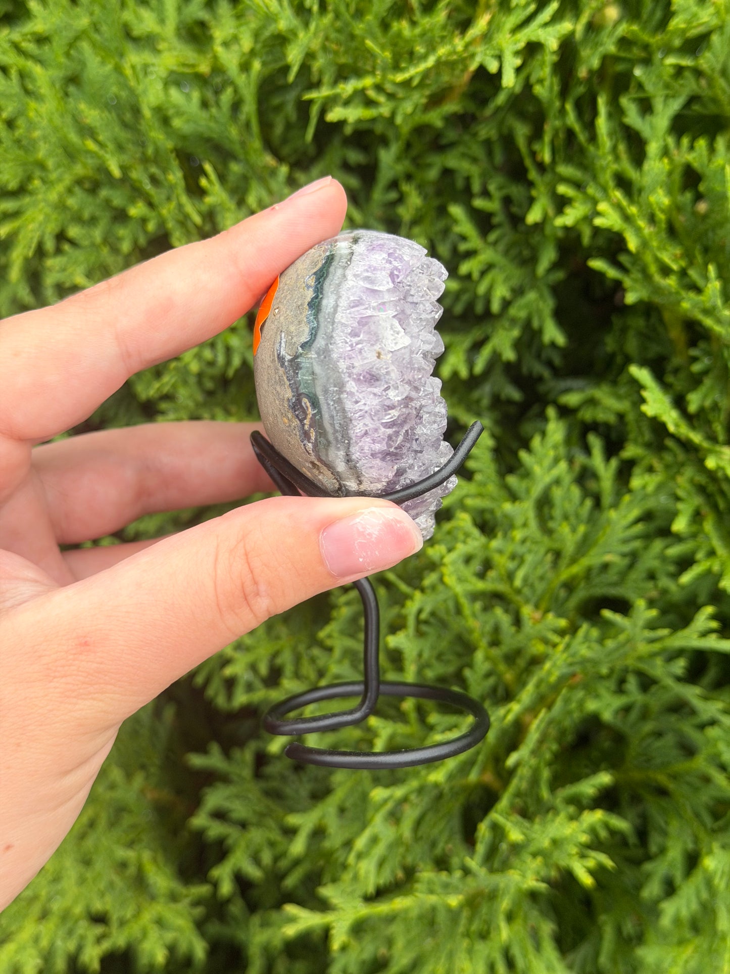 Druzy Amethyst Heart on Stand