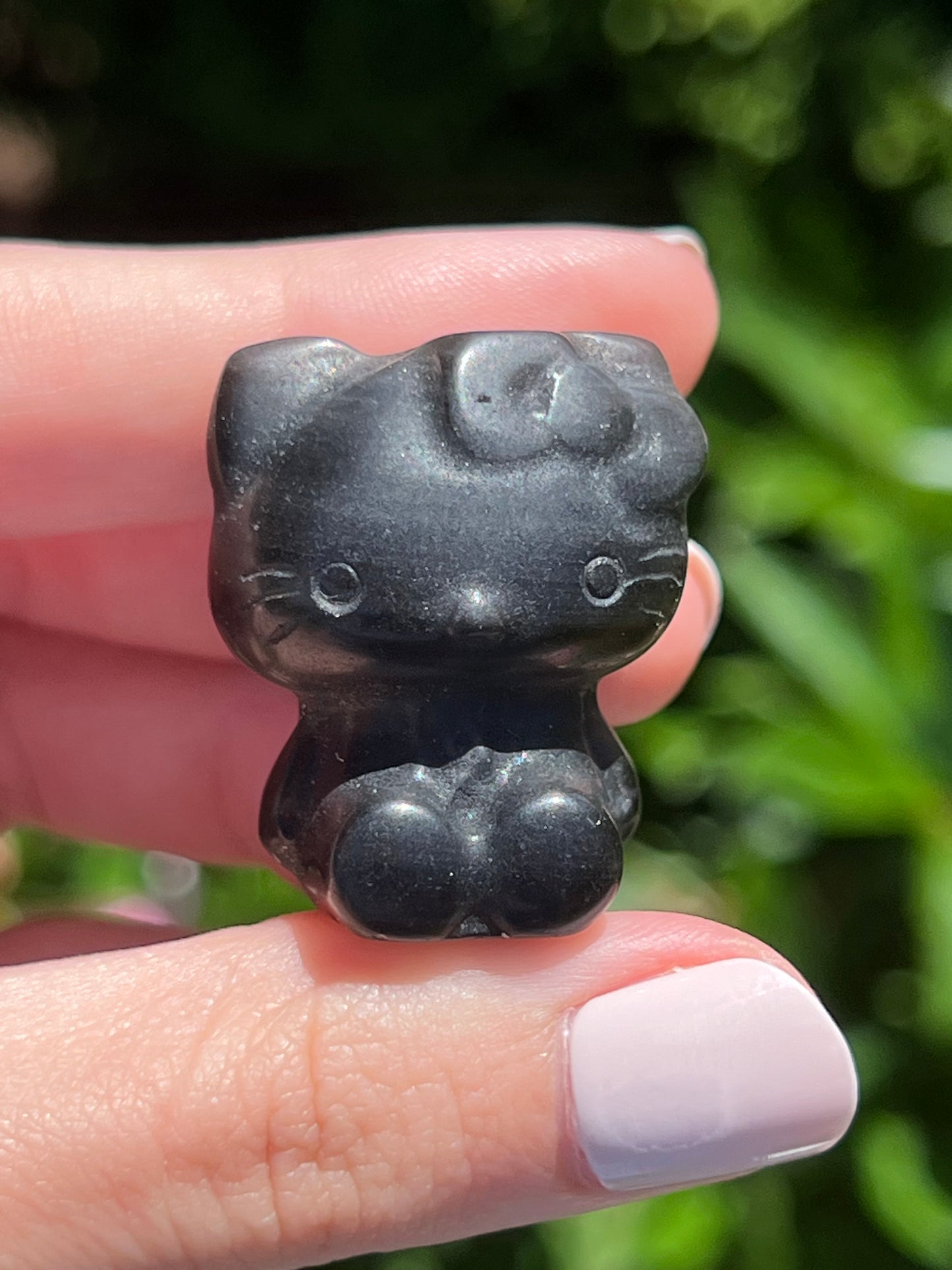 Silver Sheen Obsidian Hello Kitty