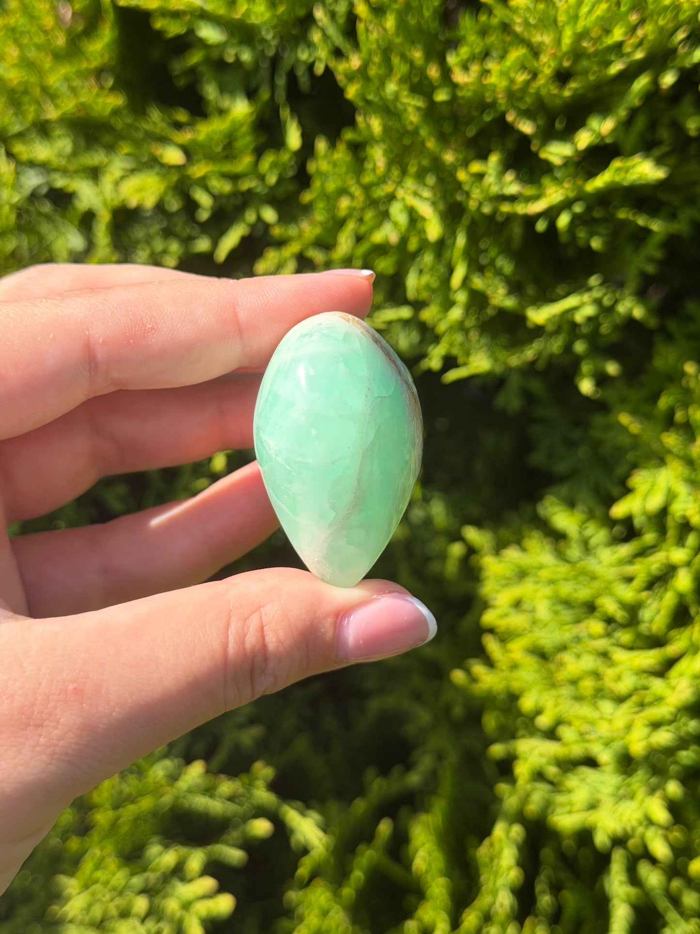 Pistachio Calcite Heart