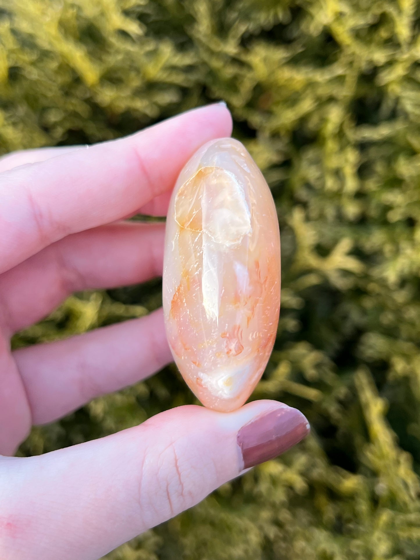 Flower Agate Palm Stone