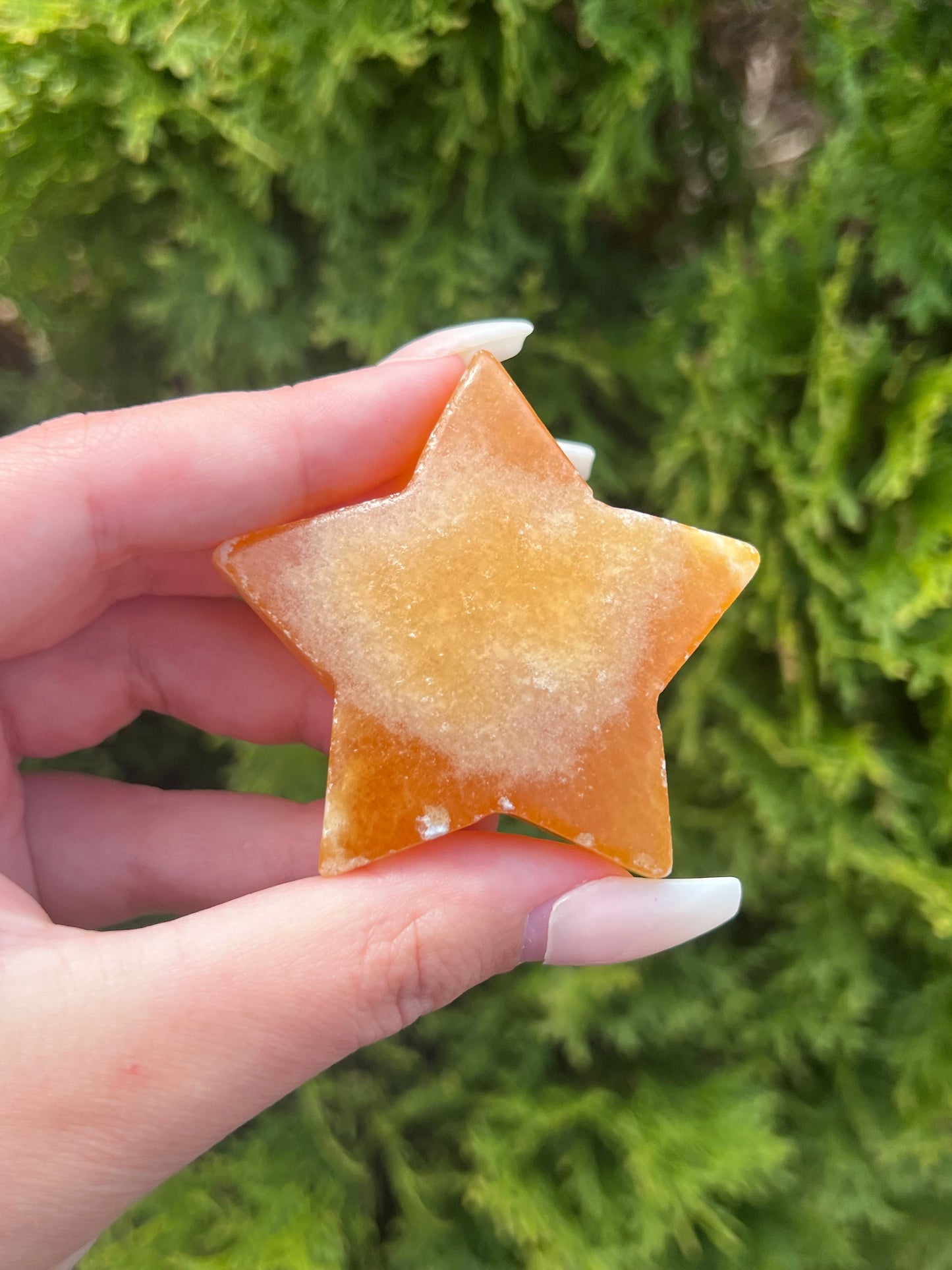 Orange Calcite Star