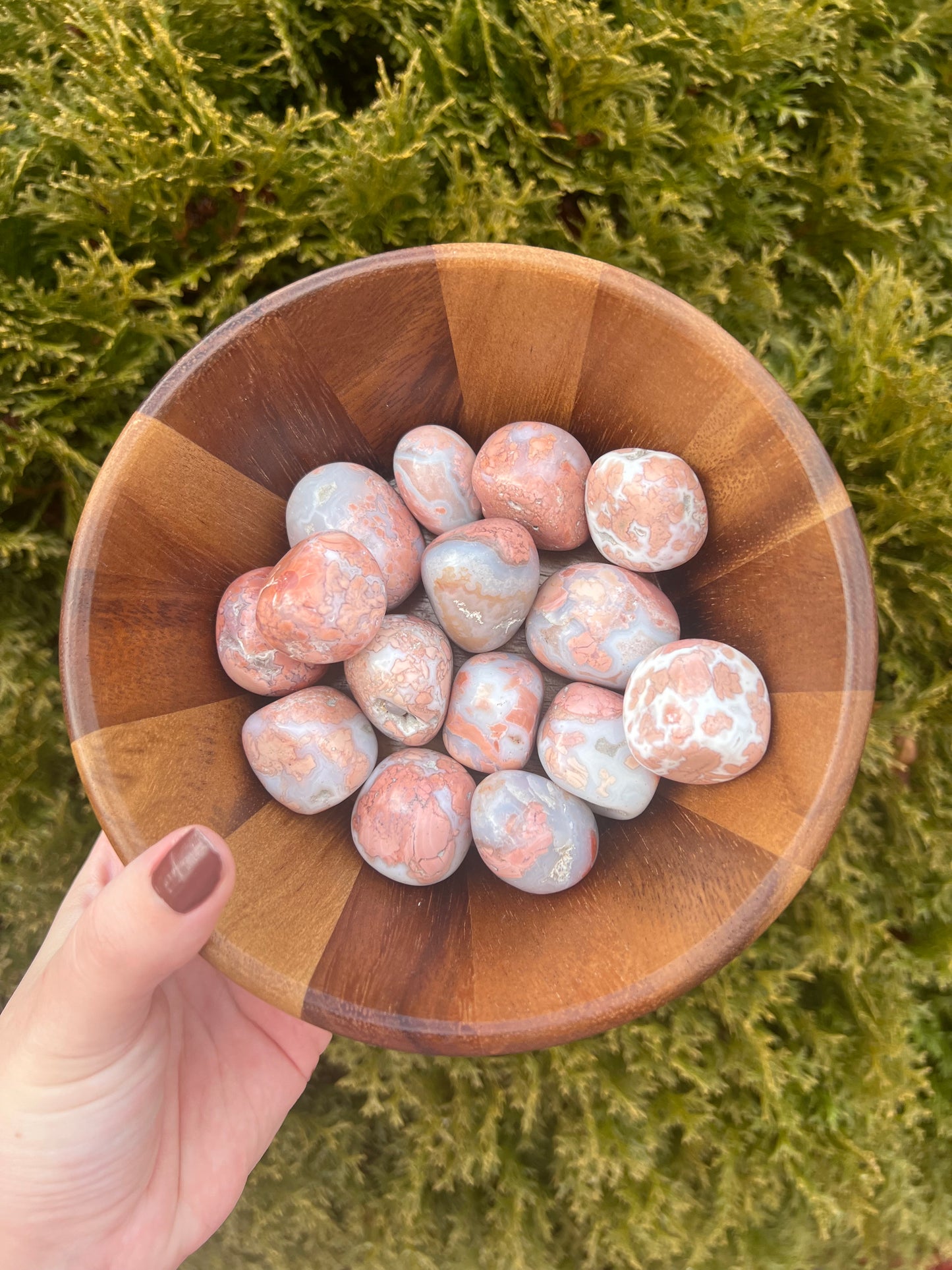 Pink Agate (Cotton Candy Agate) Tumbled Stone