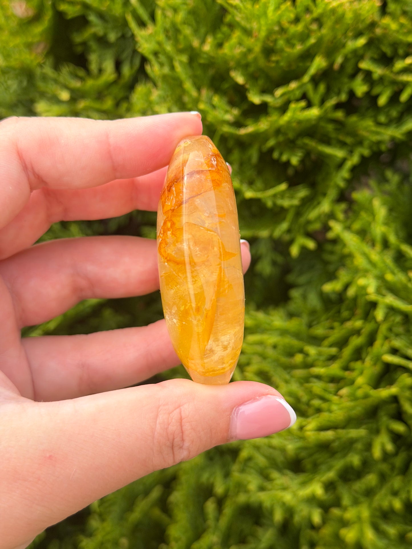 Golden Healer Quartz Palm Stone