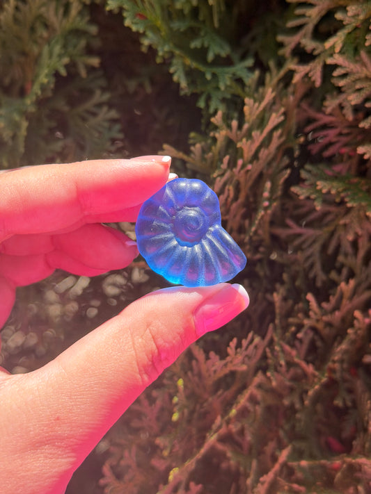 Blue Man Made Crystal Shell