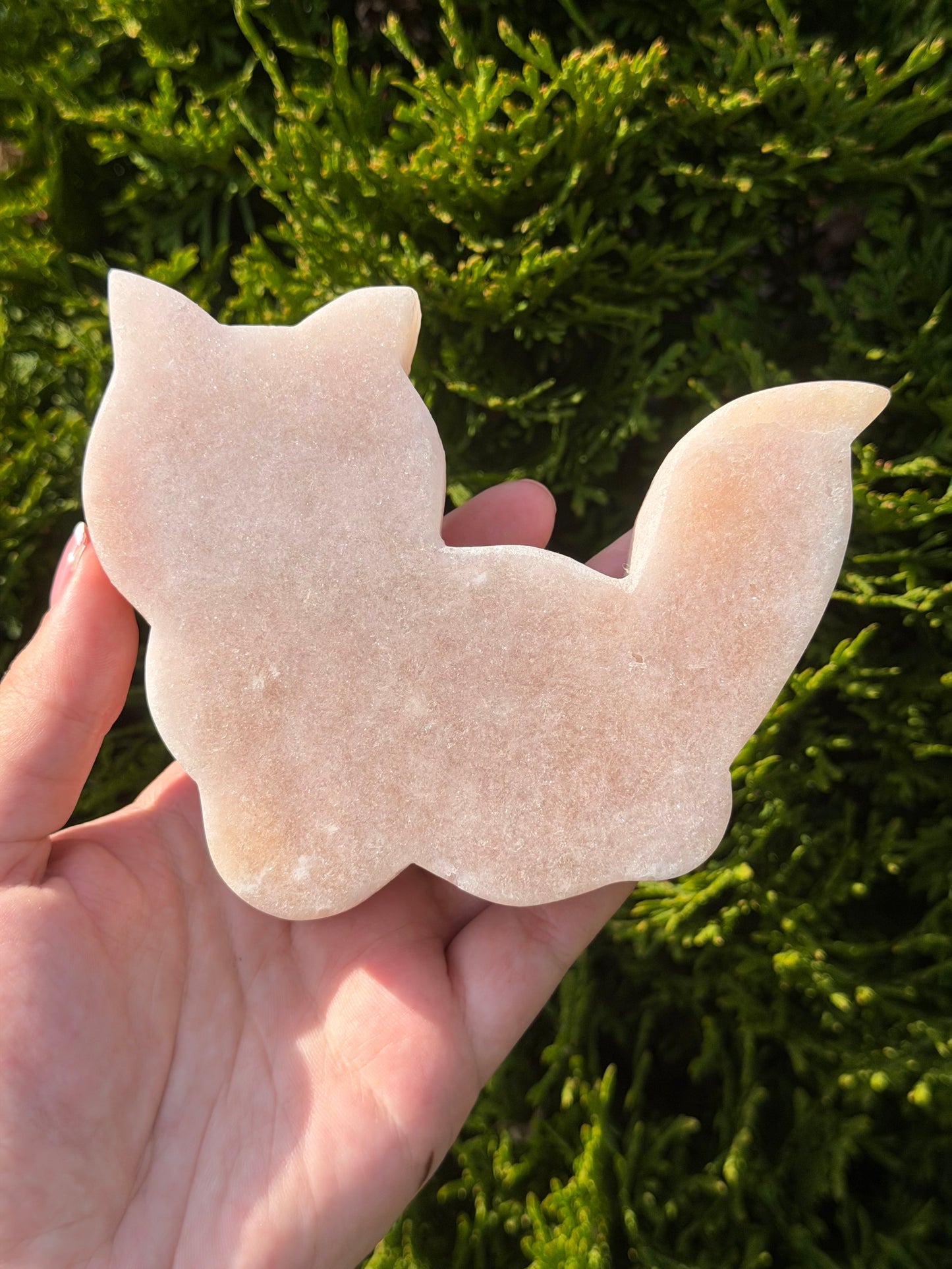 Pink Amethyst Cat Carving