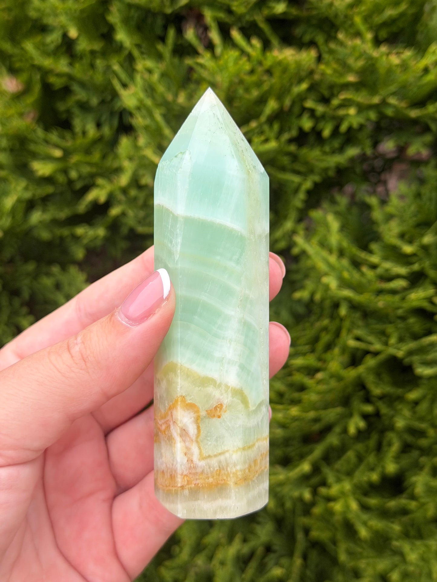 Pistachio Calcite Tower
