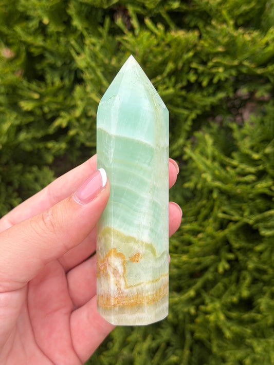 Pistachio Calcite Tower