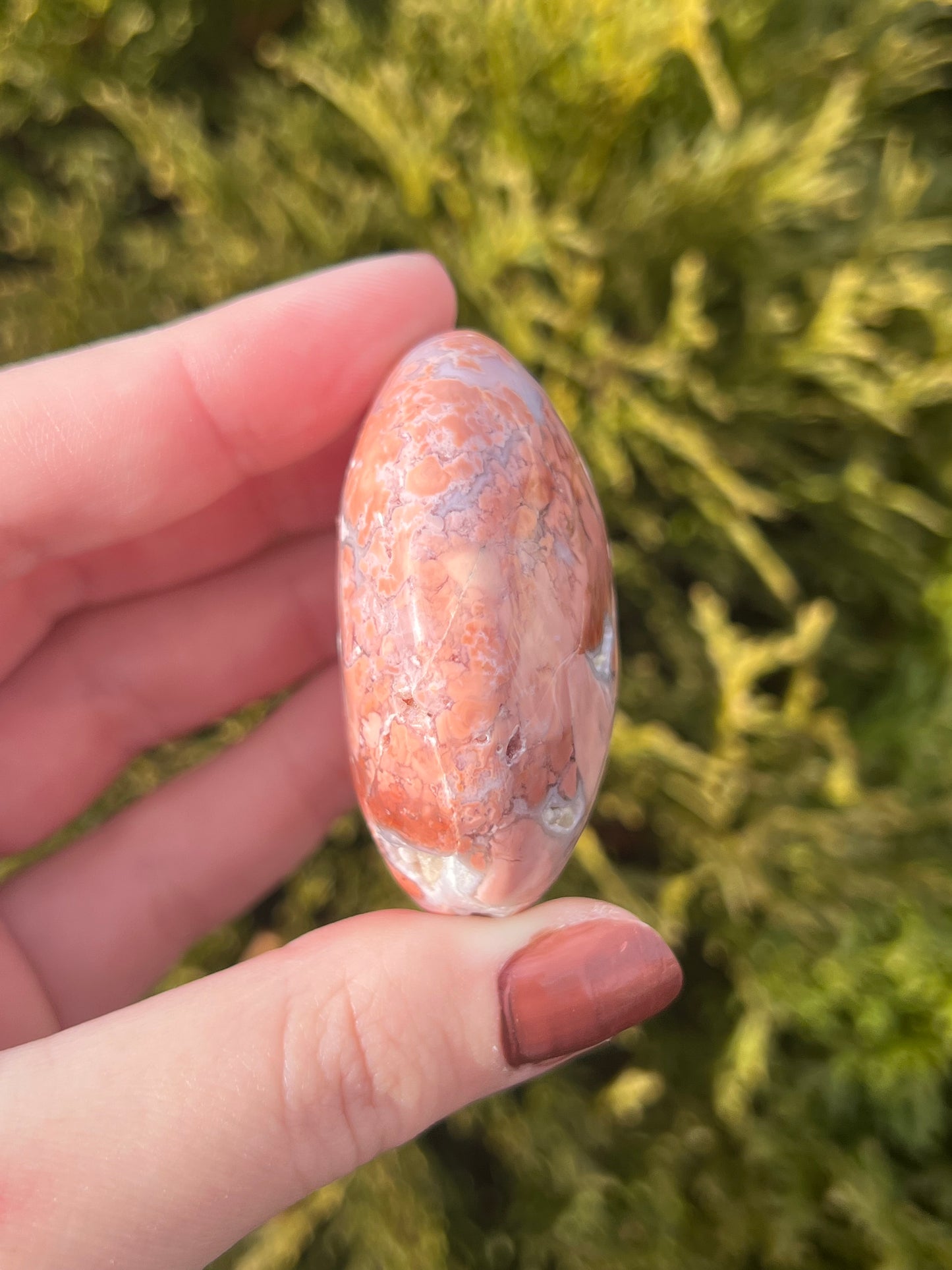Pink Agate (Cotton Candy Agate) Palm Stone