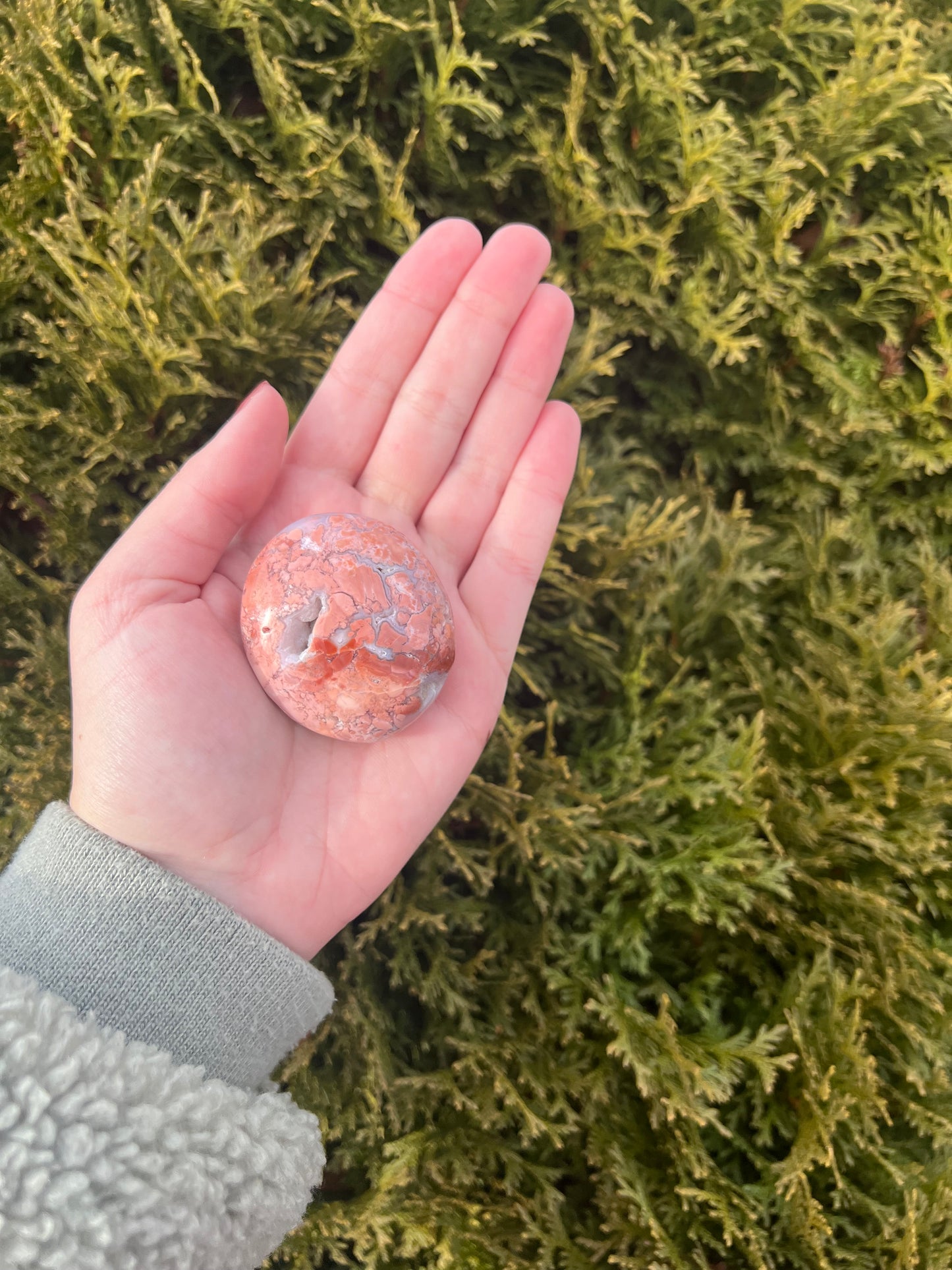 Pink Agate (Cotton Candy Agate) Palm Stone