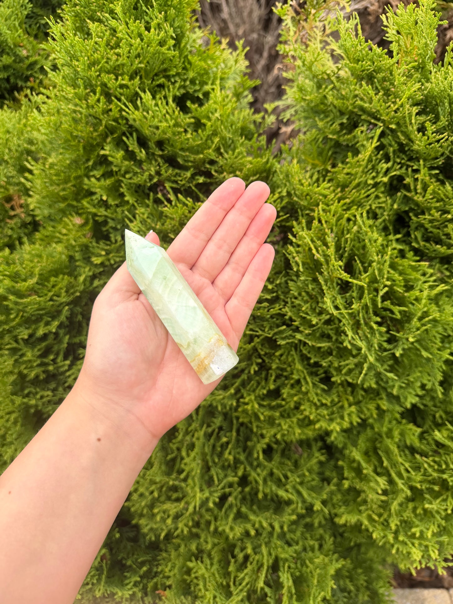 Pistachio Calcite Tower