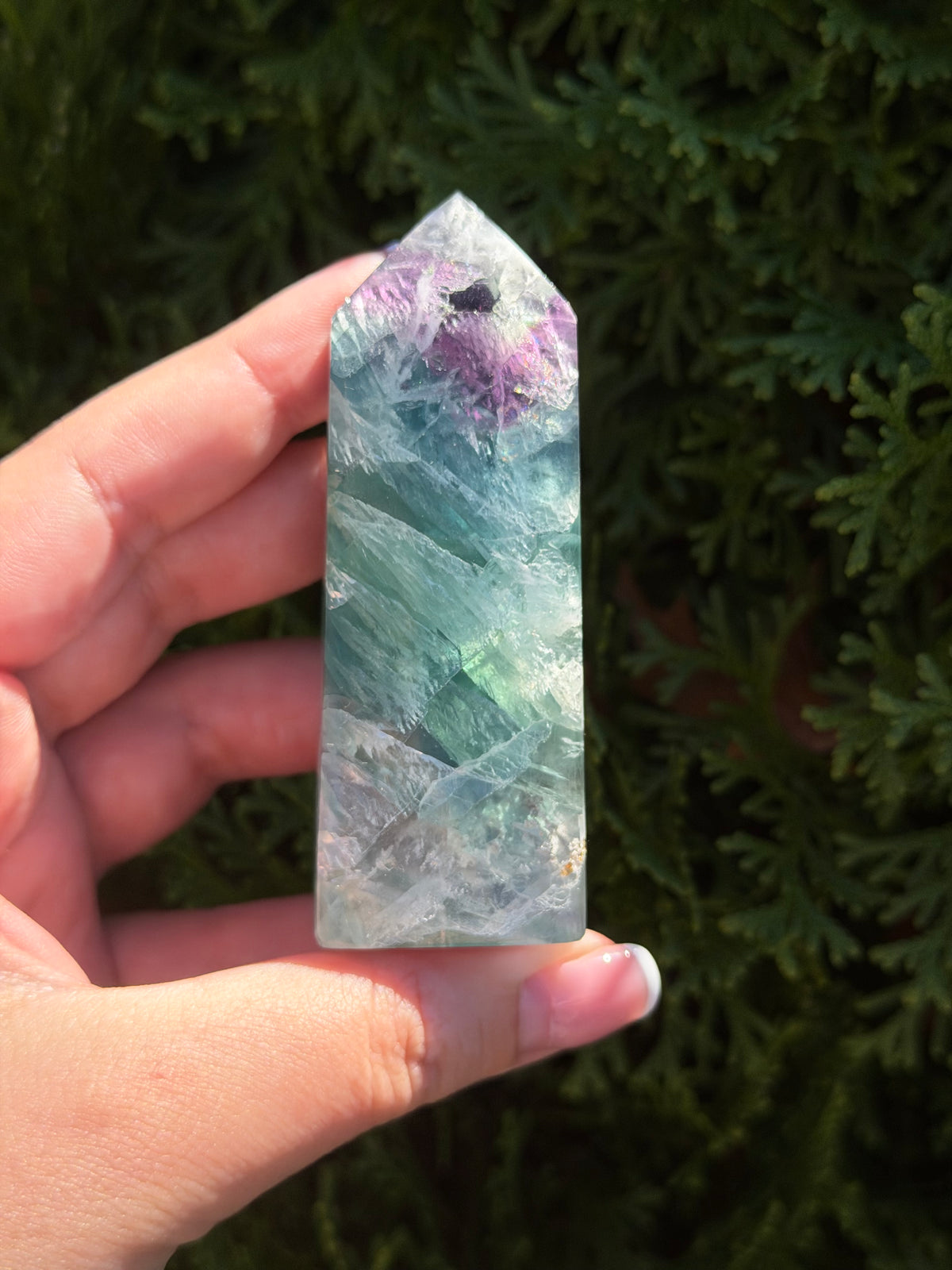 Snowflake Fluorite Tower