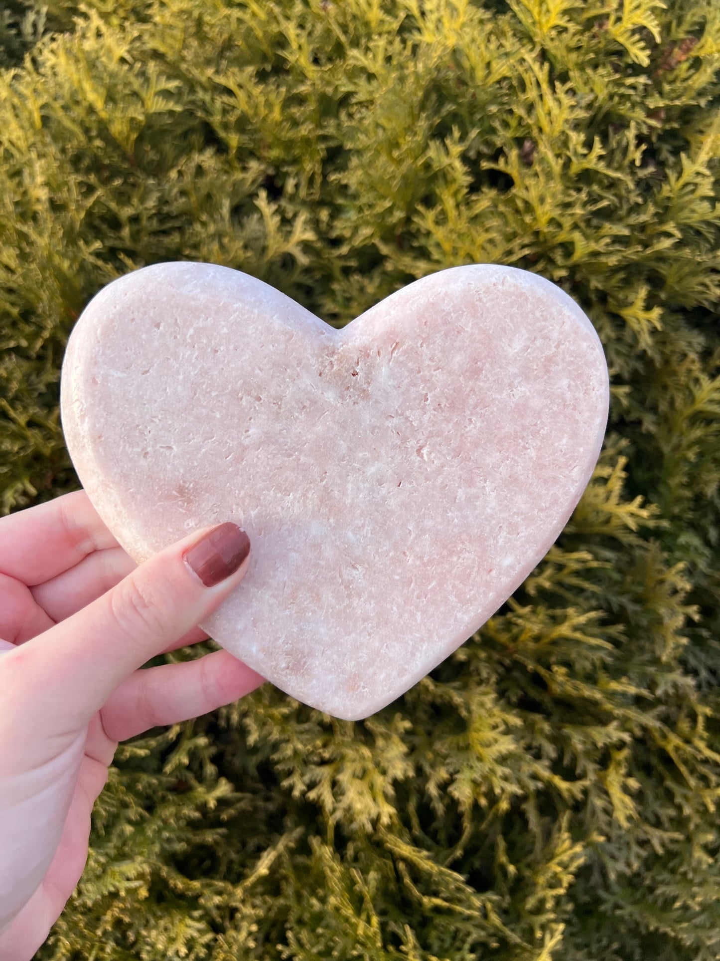 Pink Amethyst Heart on Stand