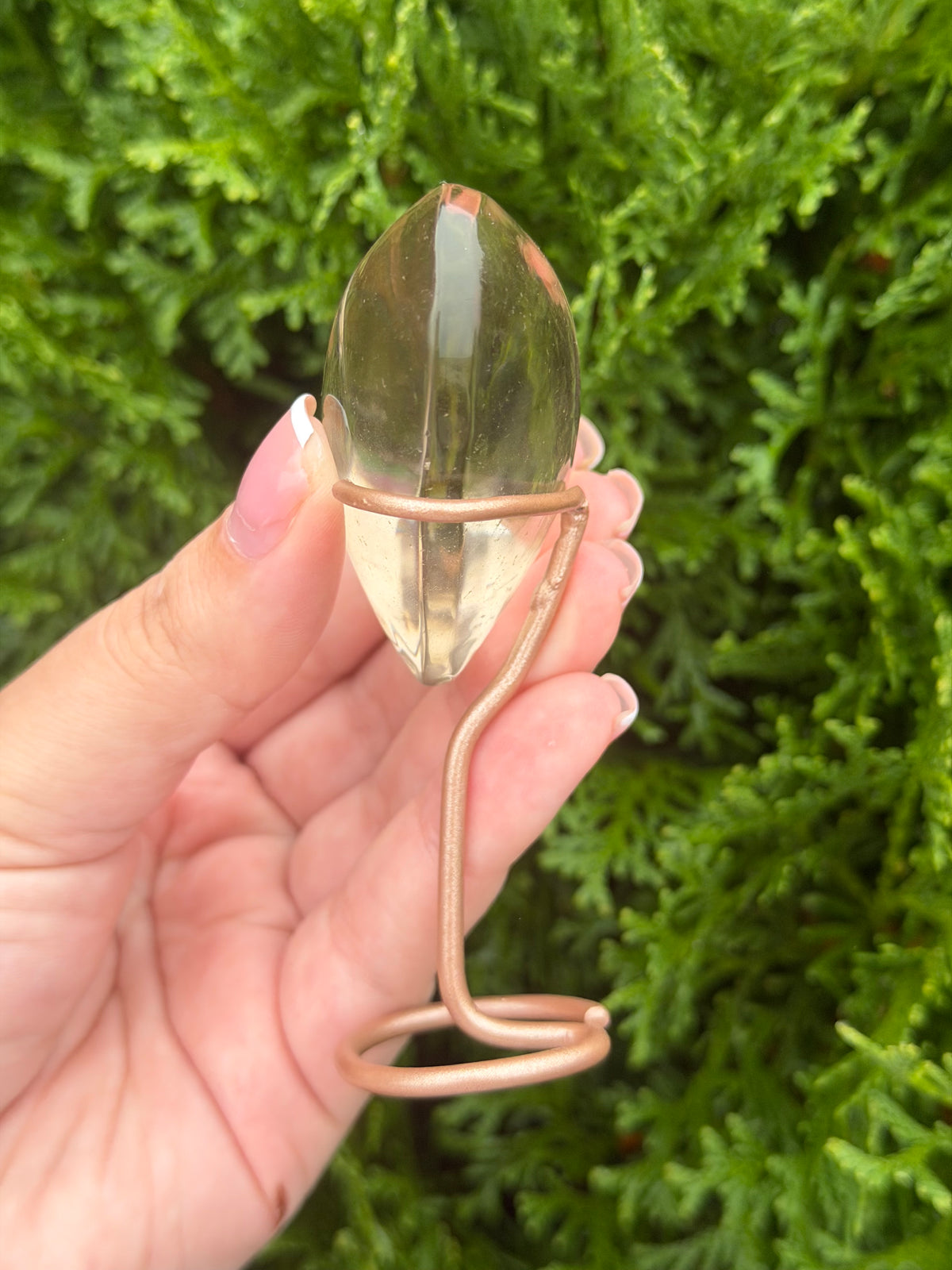 Smoky Quartz Heart on Stand