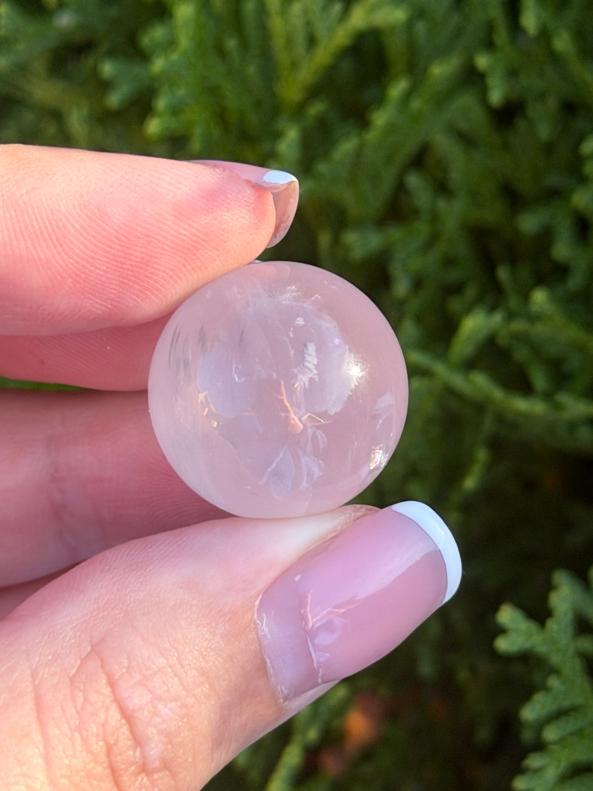 Aura Rose Quartz Mini Sphere