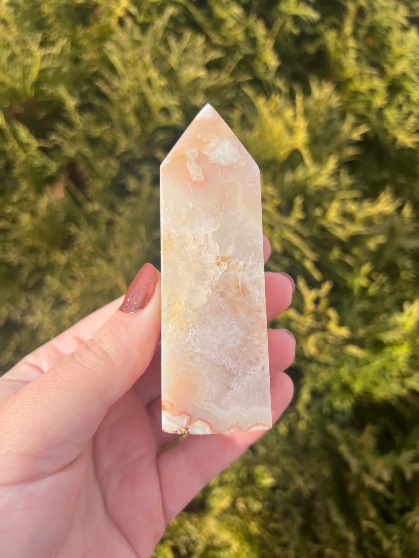 Druzy Flower Agate Tower