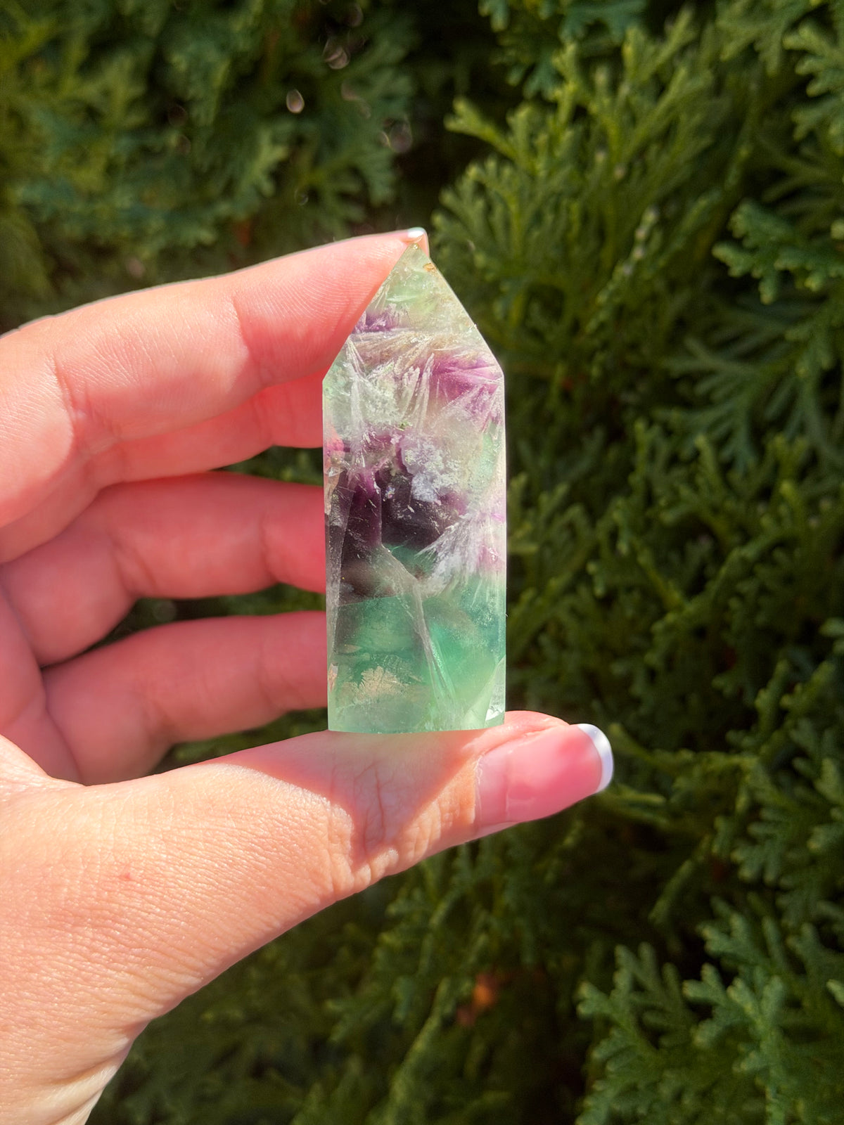 Snowflake Fluorite Tower