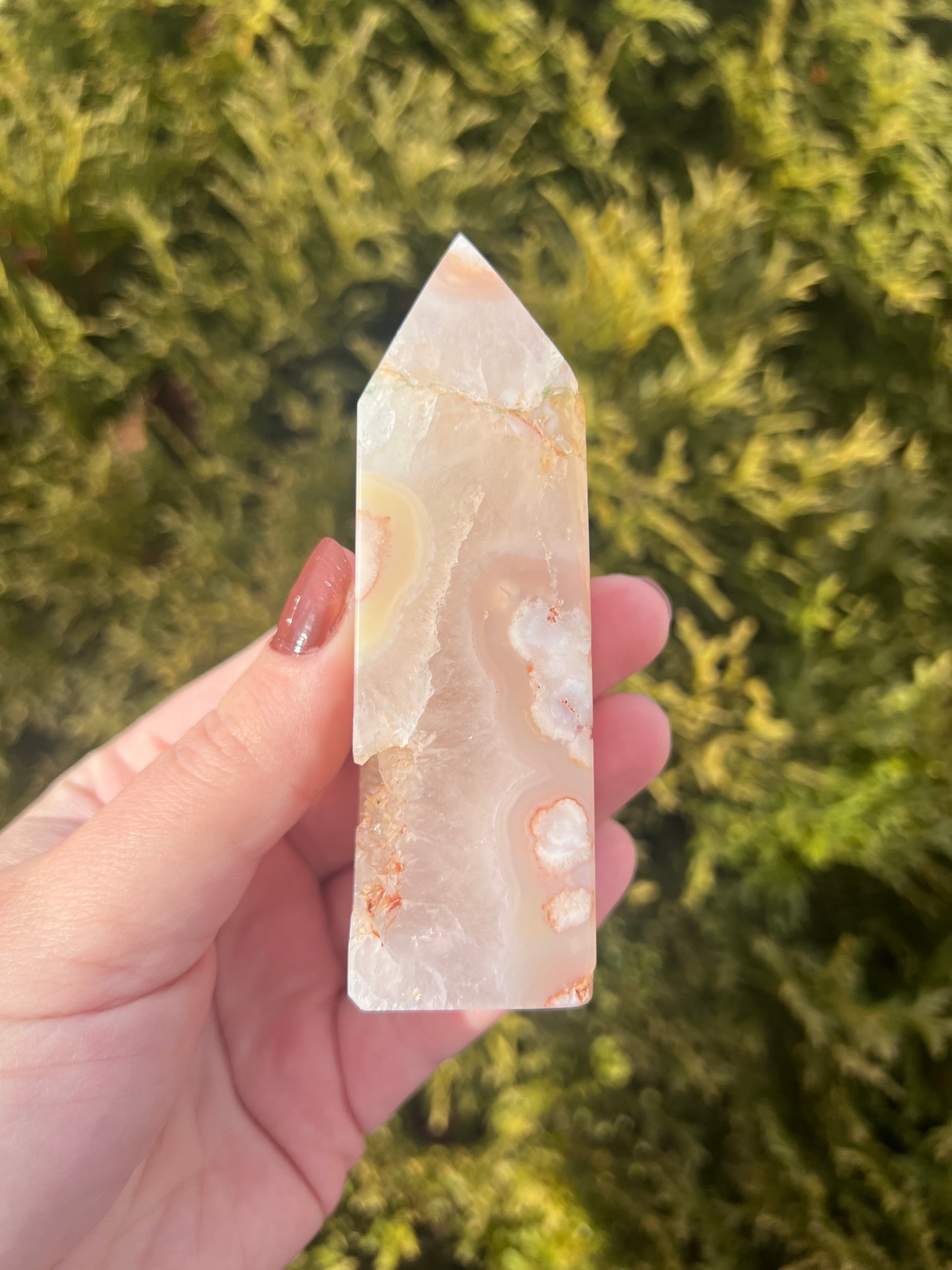 Druzy Flower Agate Tower