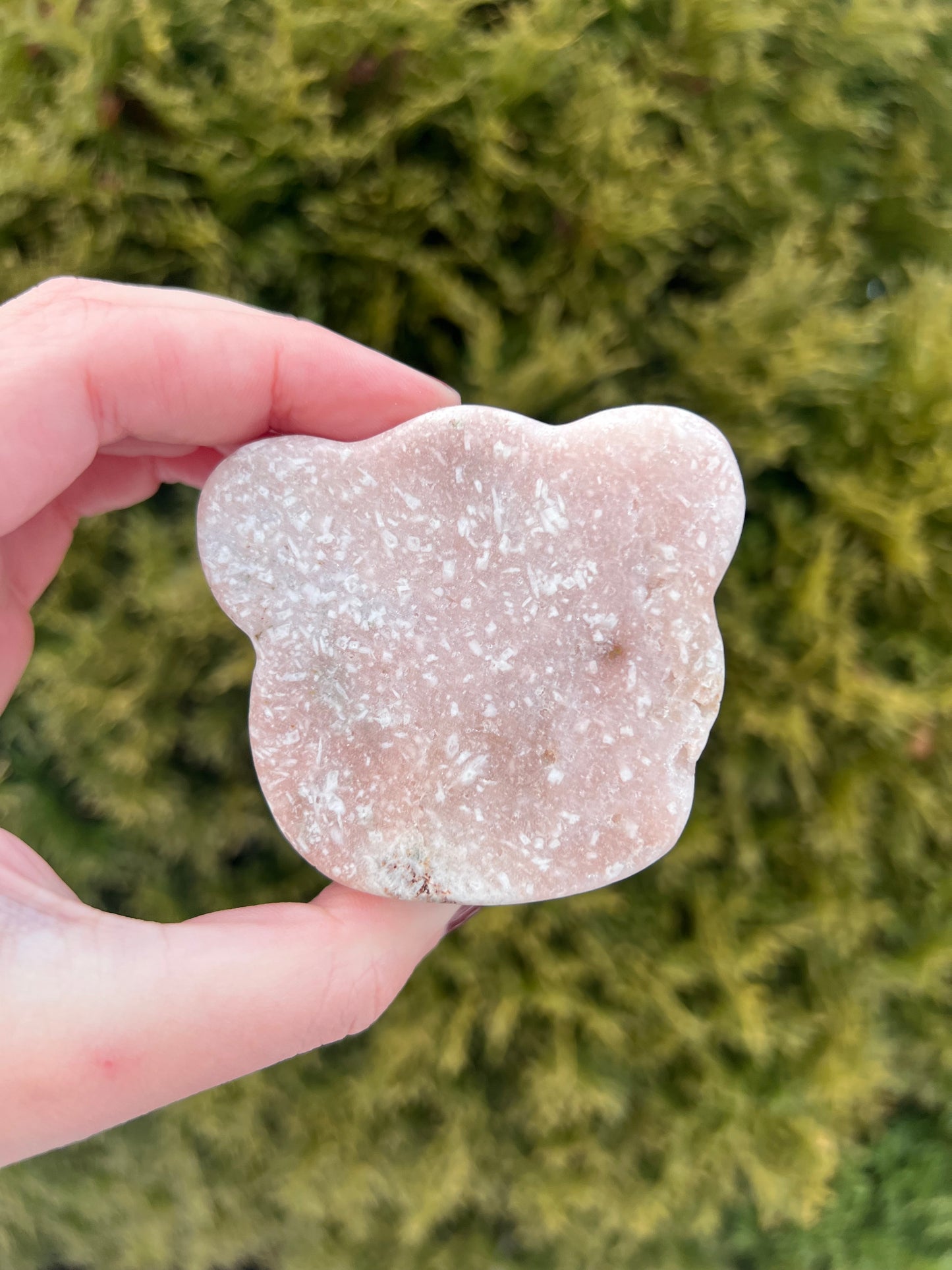 Pink Amethyst Bear Face