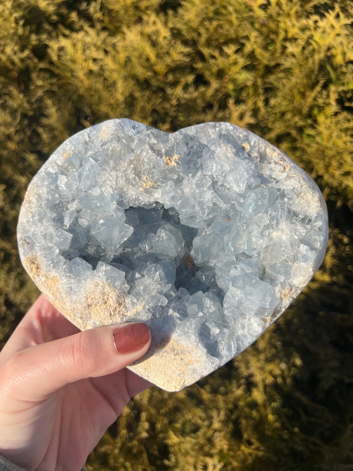 Large 4lb Celestite Heart Cluster