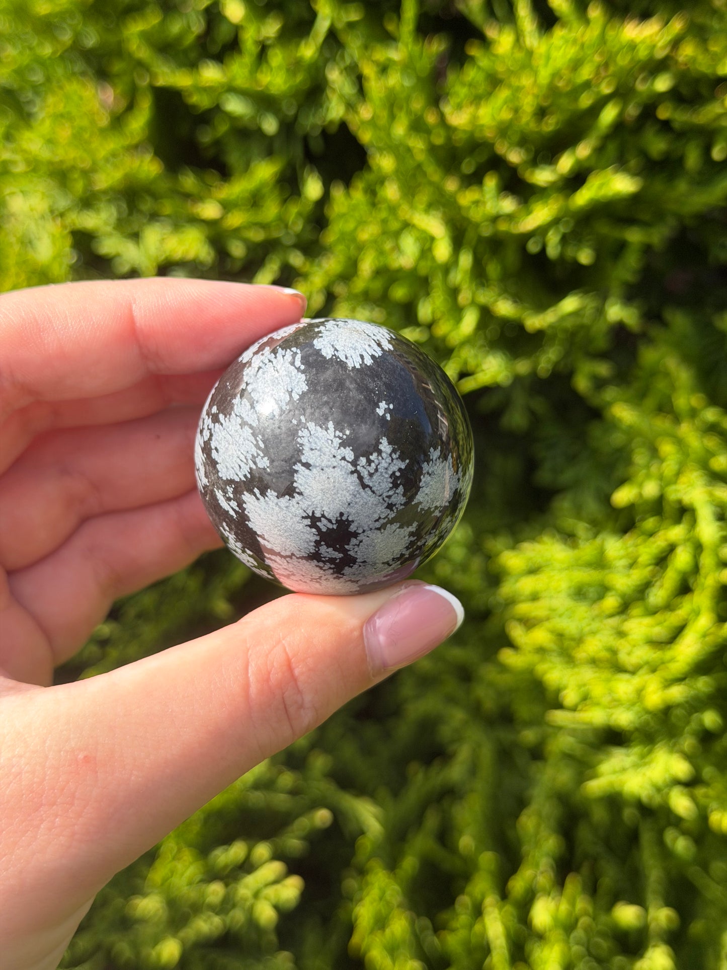 Snowflake Obsidian Sphere