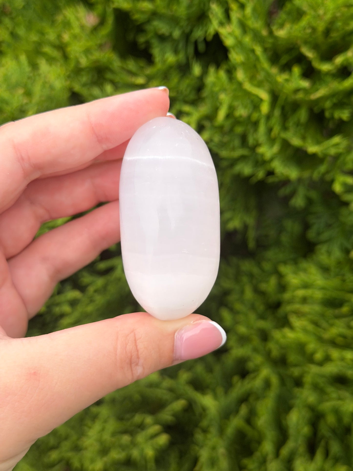 Pink Calcite Palm Stone
